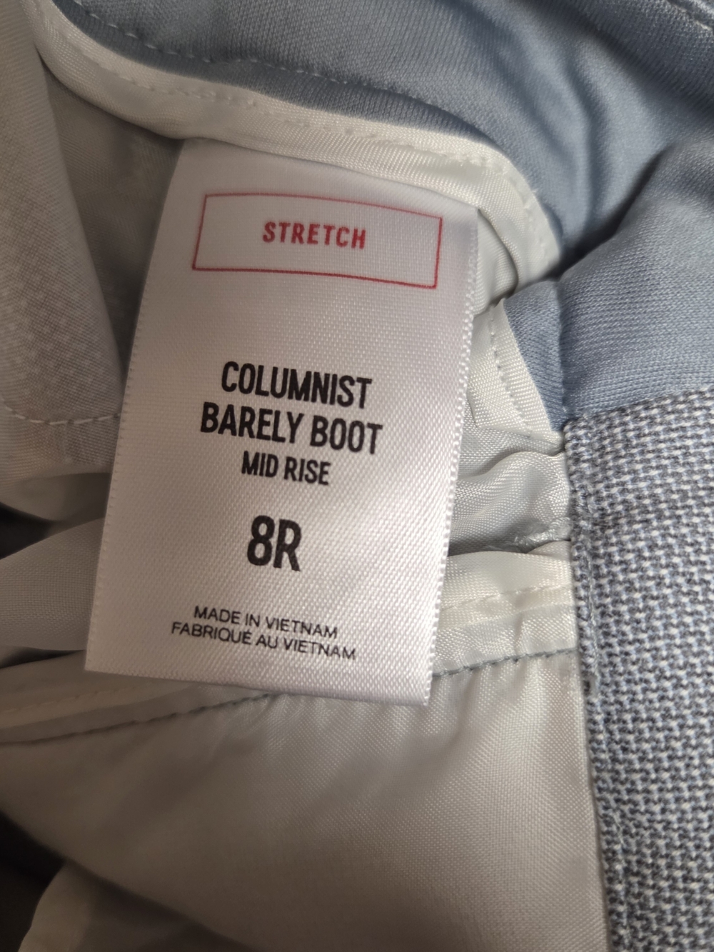 Express Columnist Barely Boot Gray Dress Pants Stretch Size 8R #0266 - Picture 4 of 9